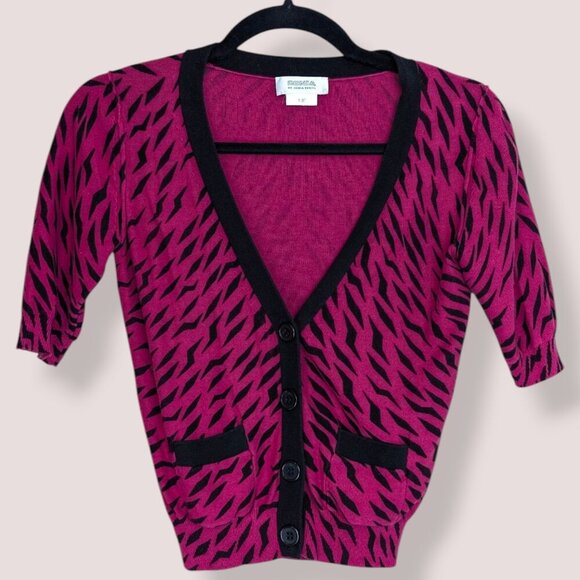 Sonia by Sonia Rykiel Pink & Black Pattern Sweater - Picture 5 of 9